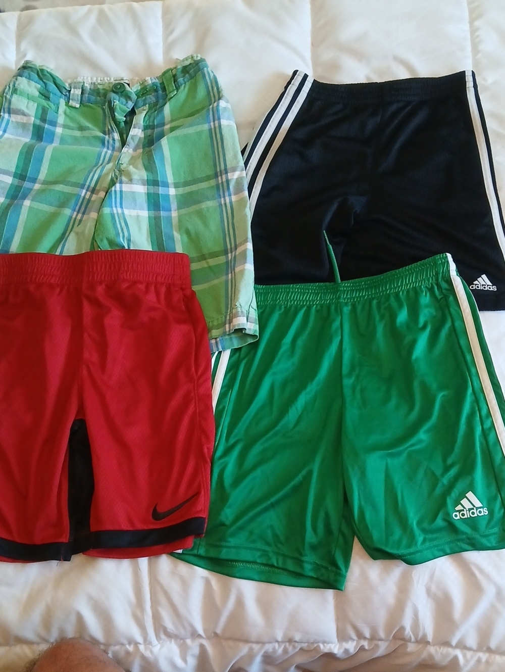 4 Pairs Boys Gently Used Shorts (2 Adidas, 1 Nike and Cherokee)